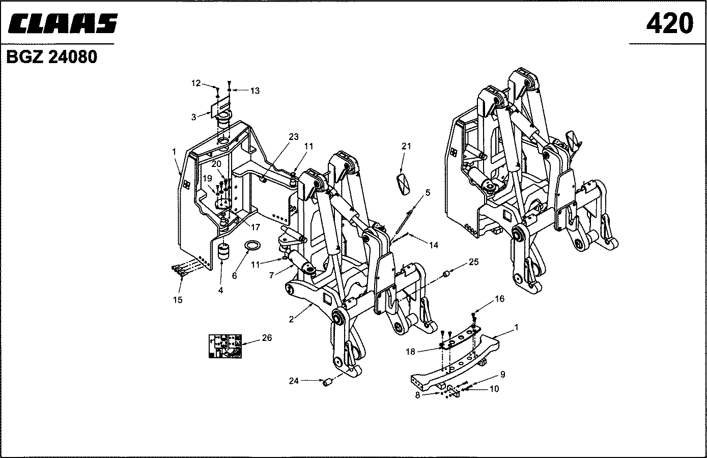 CHALLENGER - ZUIDBERG; DRAWBAR UND ZUBEHOER