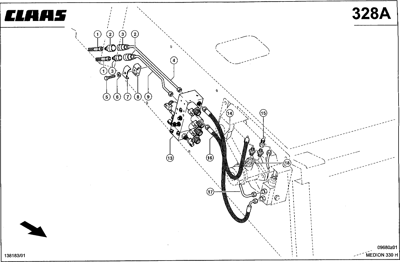 MEDION - HYDRAULIKLEITUNGEN; REVERSIERANTRIEB
