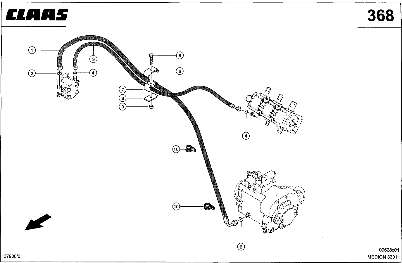 MEDION - HYDRAULIKLEITUNGEN, ZAHNRADMOTOR