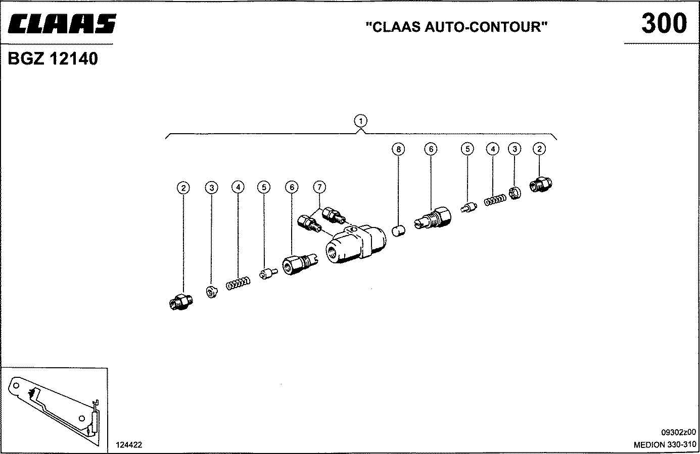 MEDION - SPERRBLOCK, FUER "CLAAS-AUTOCONTOUR"