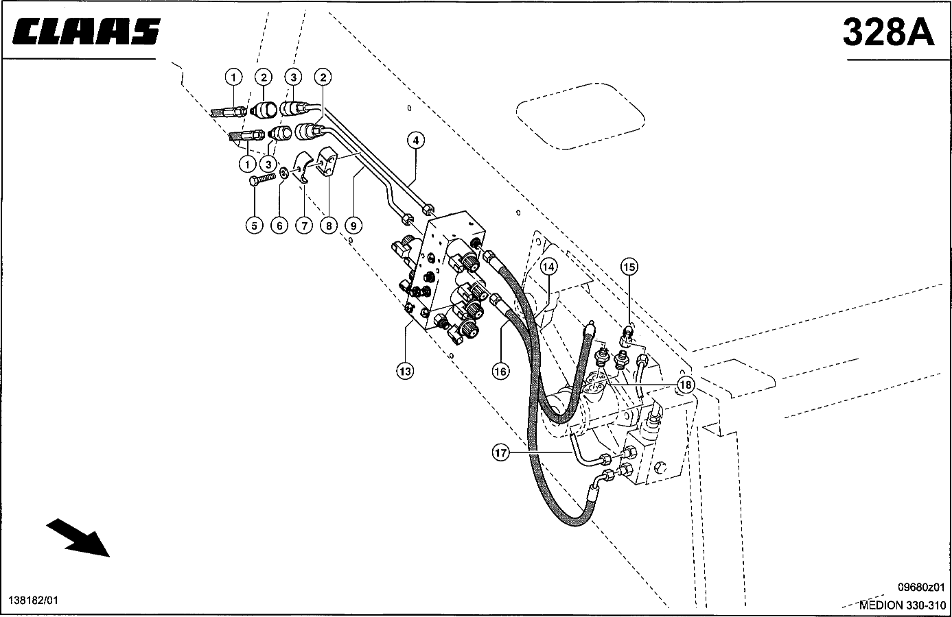 MEDION - HYDRAULIKLEITUNGEN; REVERSIERANTRIEB