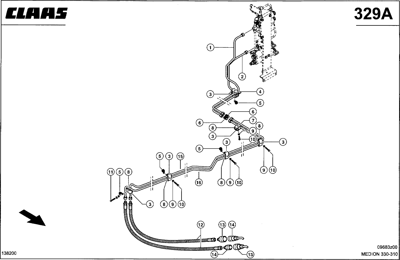 MEDION - HYDRAULIKLEITUNGEN; REVERSIERANTR.