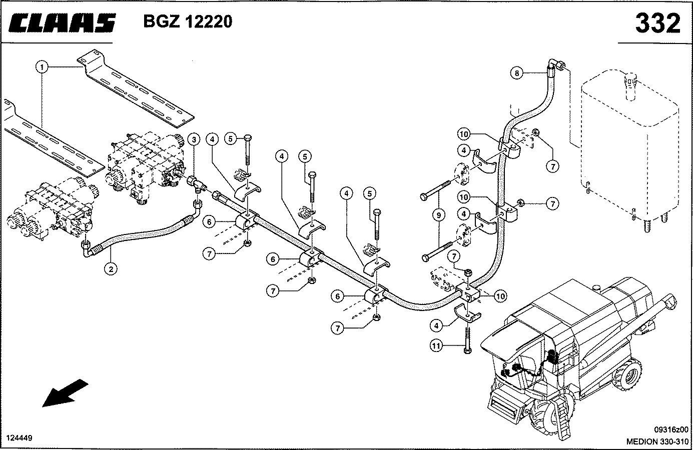 MEDION - HYDRAULIKLEITUNGEN HD, TANK-VENTILBLOCK