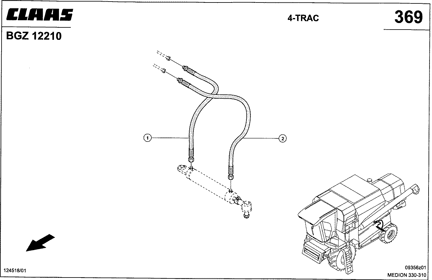 MEDION - HYDRAULIKLEITUNGEN, LENKZYLINDER (4-TRAC