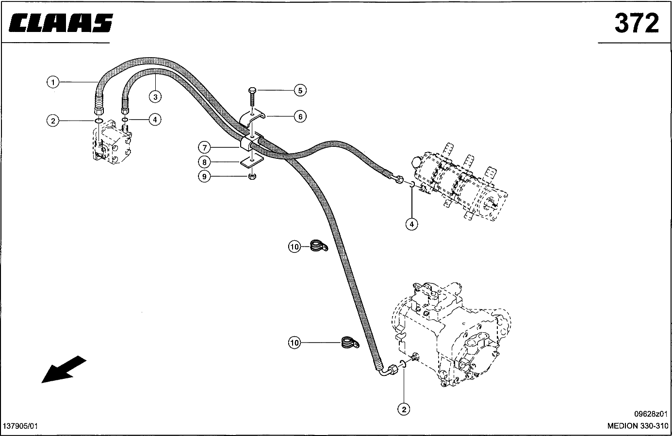 MEDION - HYDRAULIKLEITUNGEN, ZAHNRADMOTOR