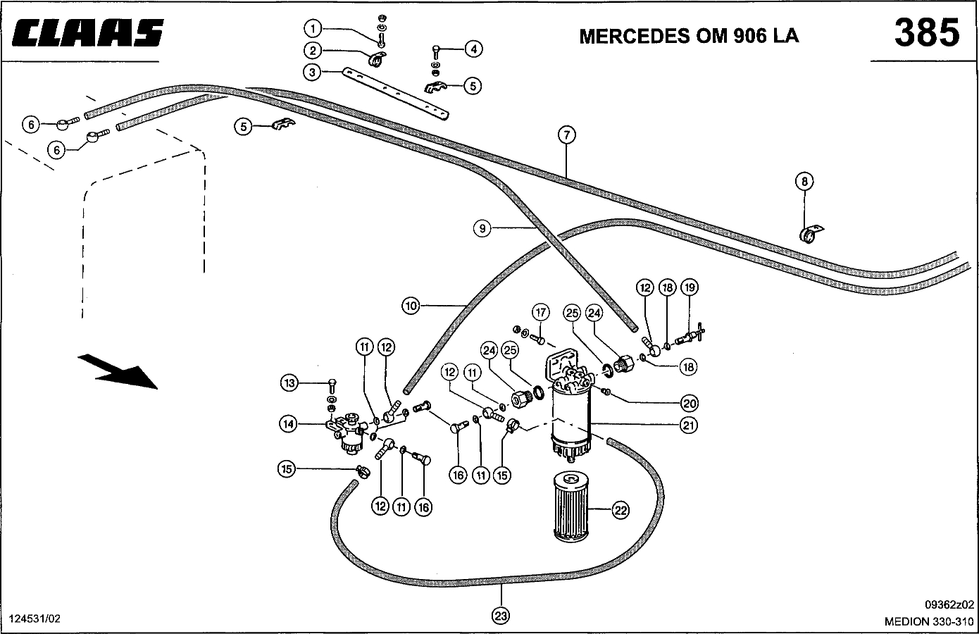 MEDION - MERCEDES OM 906 LA; СИСТЕМА ПИТАНИЯ