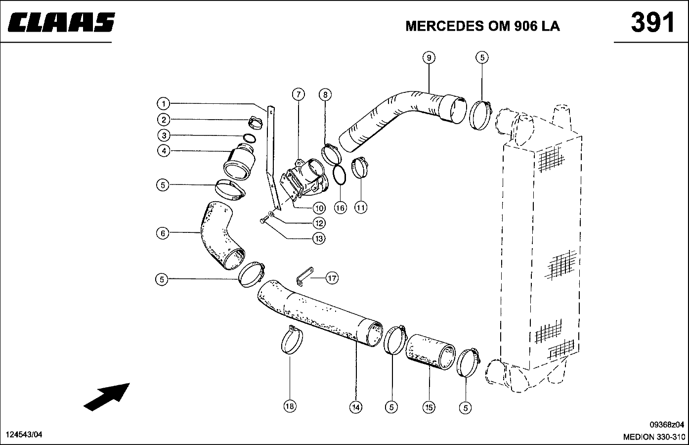 MEDION - MERCEDES OM 906 LA; ПРОМЕЖУТОЧНОЕ ОХЛАЖДЕНИЕ ВОЗДУХА