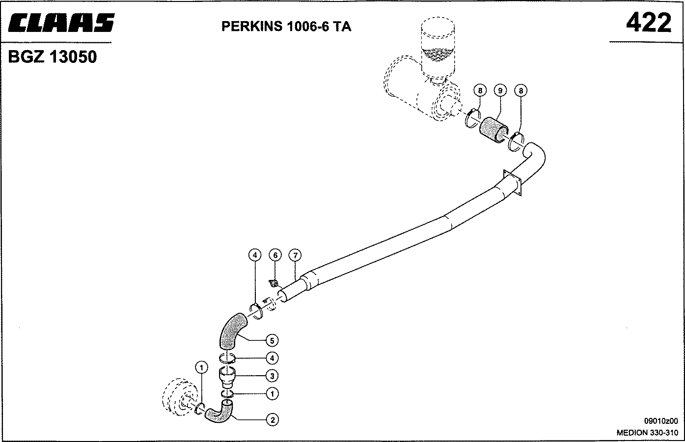 MEDION - PERKINS 1006-6 TA; LUFTFILTERANLAGE