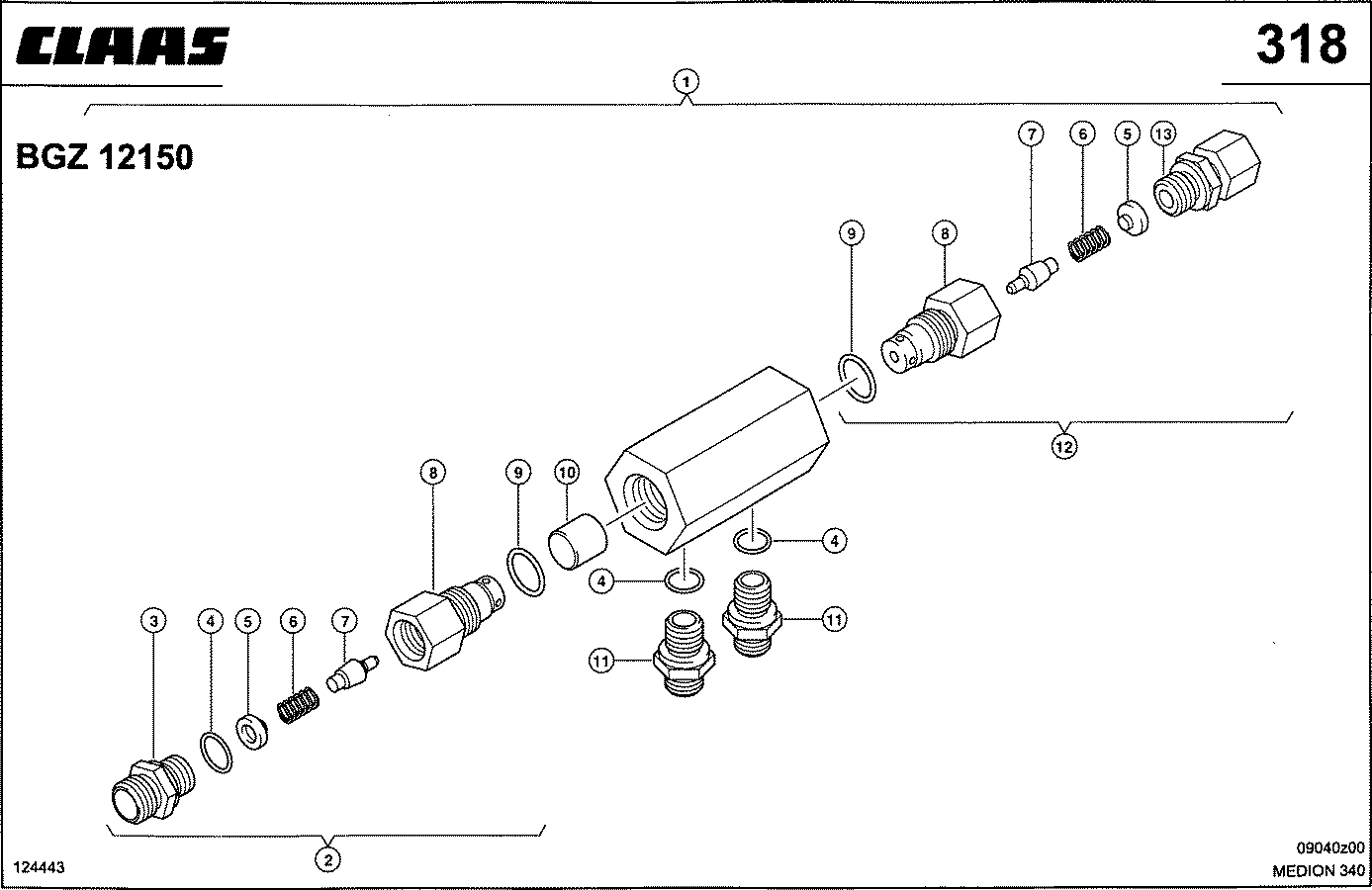 MEDION - SPERRBLOCK, HYDRAULIKZYL. - KT-AUSLAUFR.