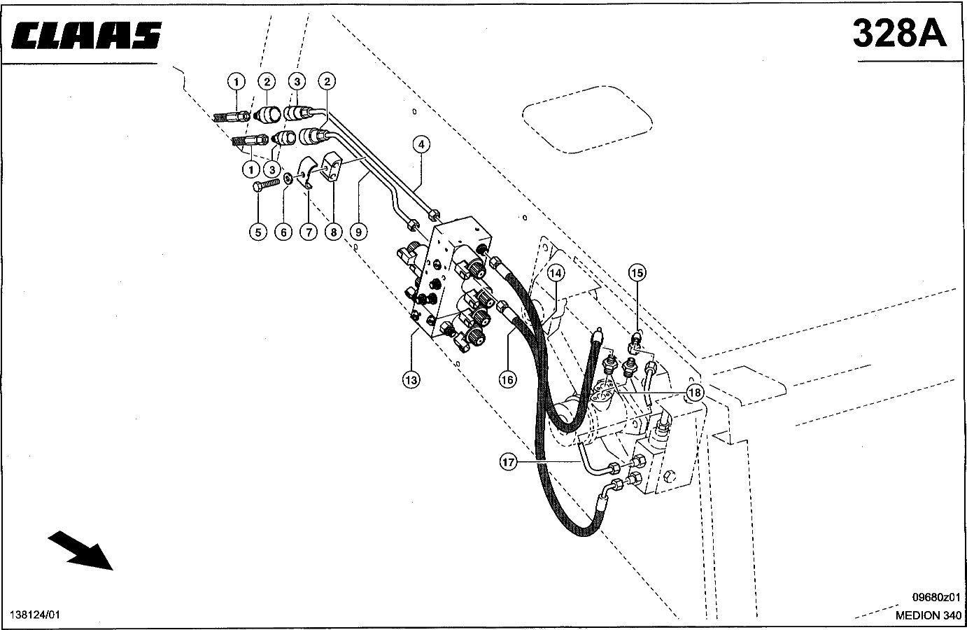MEDION - HYDRAULIKLEITUNGEN; REVERSIERANTRIEB