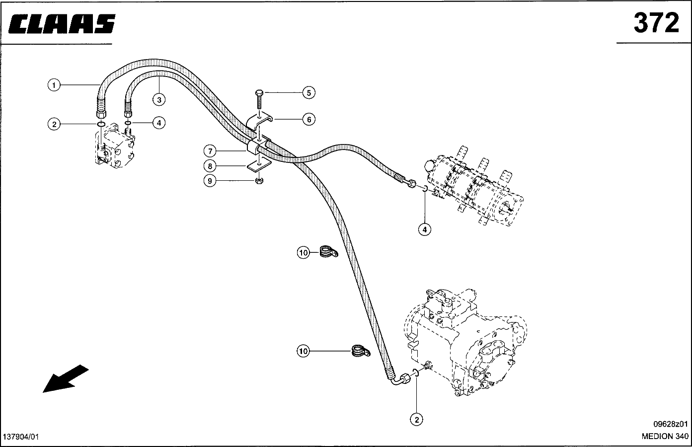 MEDION - HYDRAULIKLEITUNGEN, ZAHNRADMOTOR