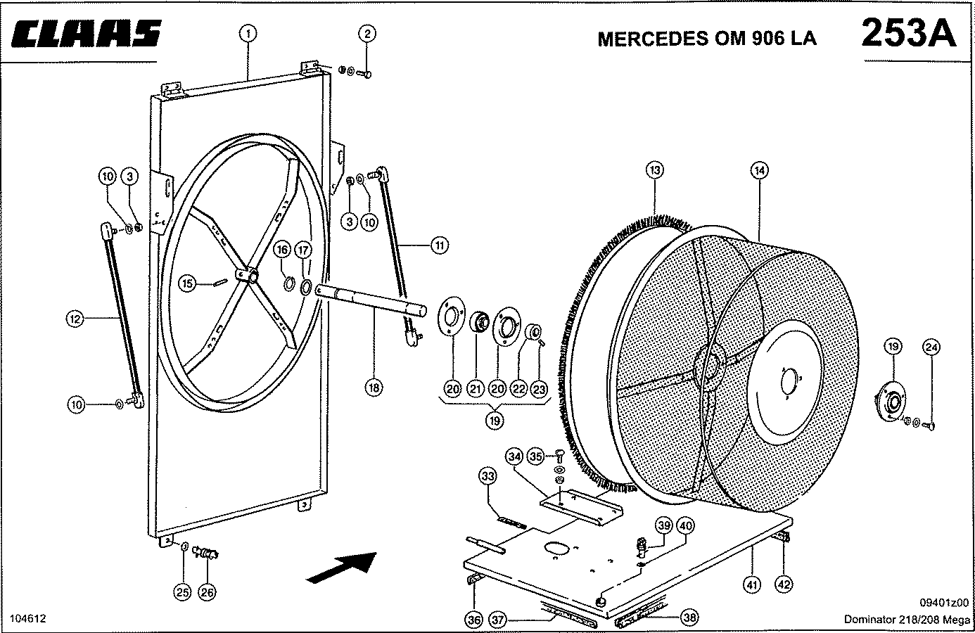 MEGA II - MERCEDES OM 906 LA; ROTIERENDER KUEHLERK