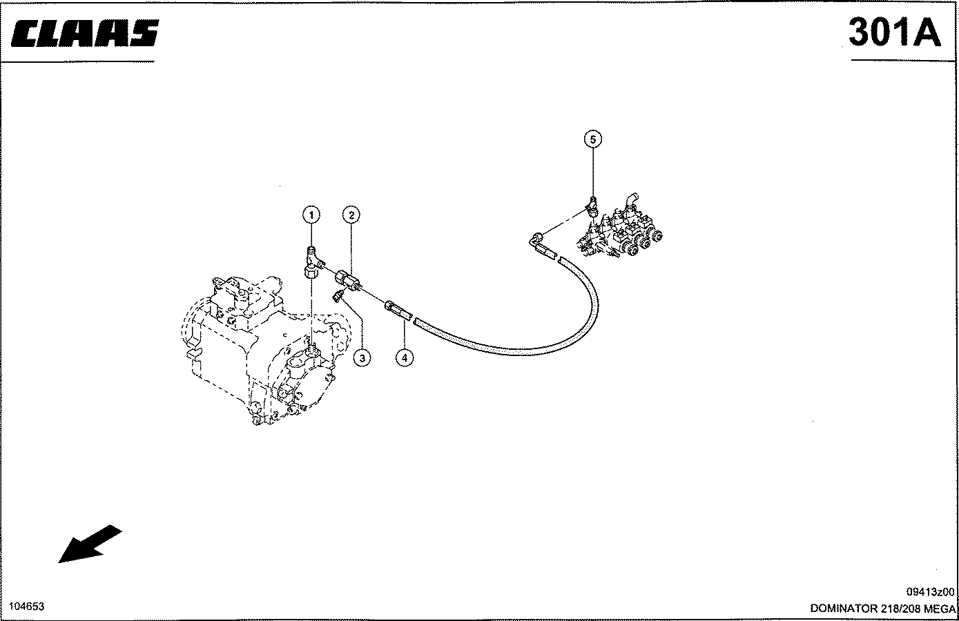 MEGA II - HYDRAULIKLEITUNGEN ND, PUMPE - VENTILBLO
