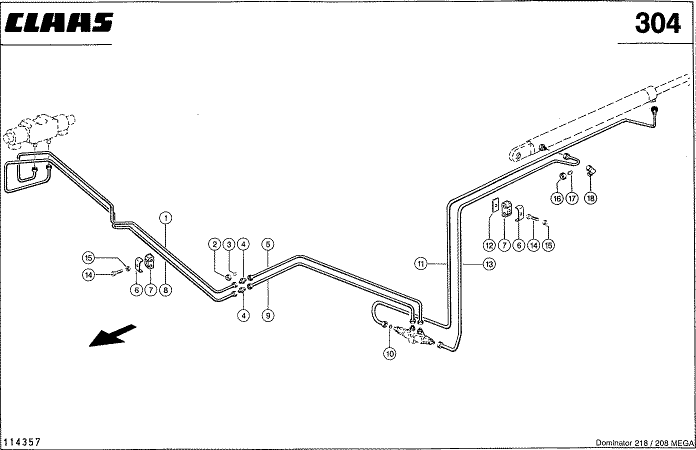 MEGA II - HYDRAULIKLEITUNGEN, (VENTILBLOCK - AUSL