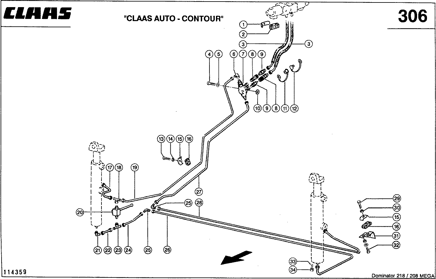 MEGA II - HYDRAULIKLEITUNGEN, "CLAAS AUTO - CONTO