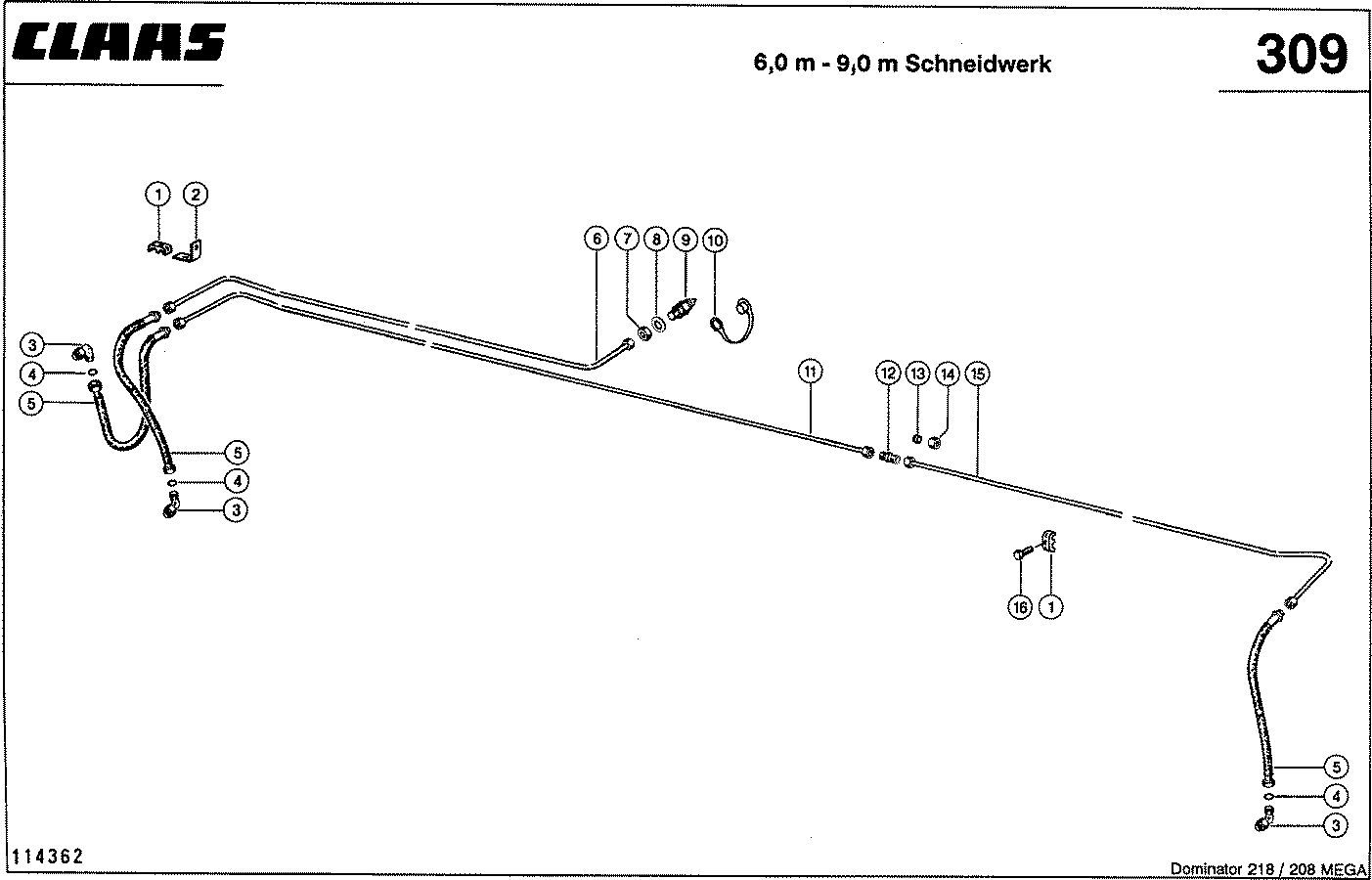 MEGA II - HYDRAULIKLEITUNGEN, (HASPEL-HOEHENVERST