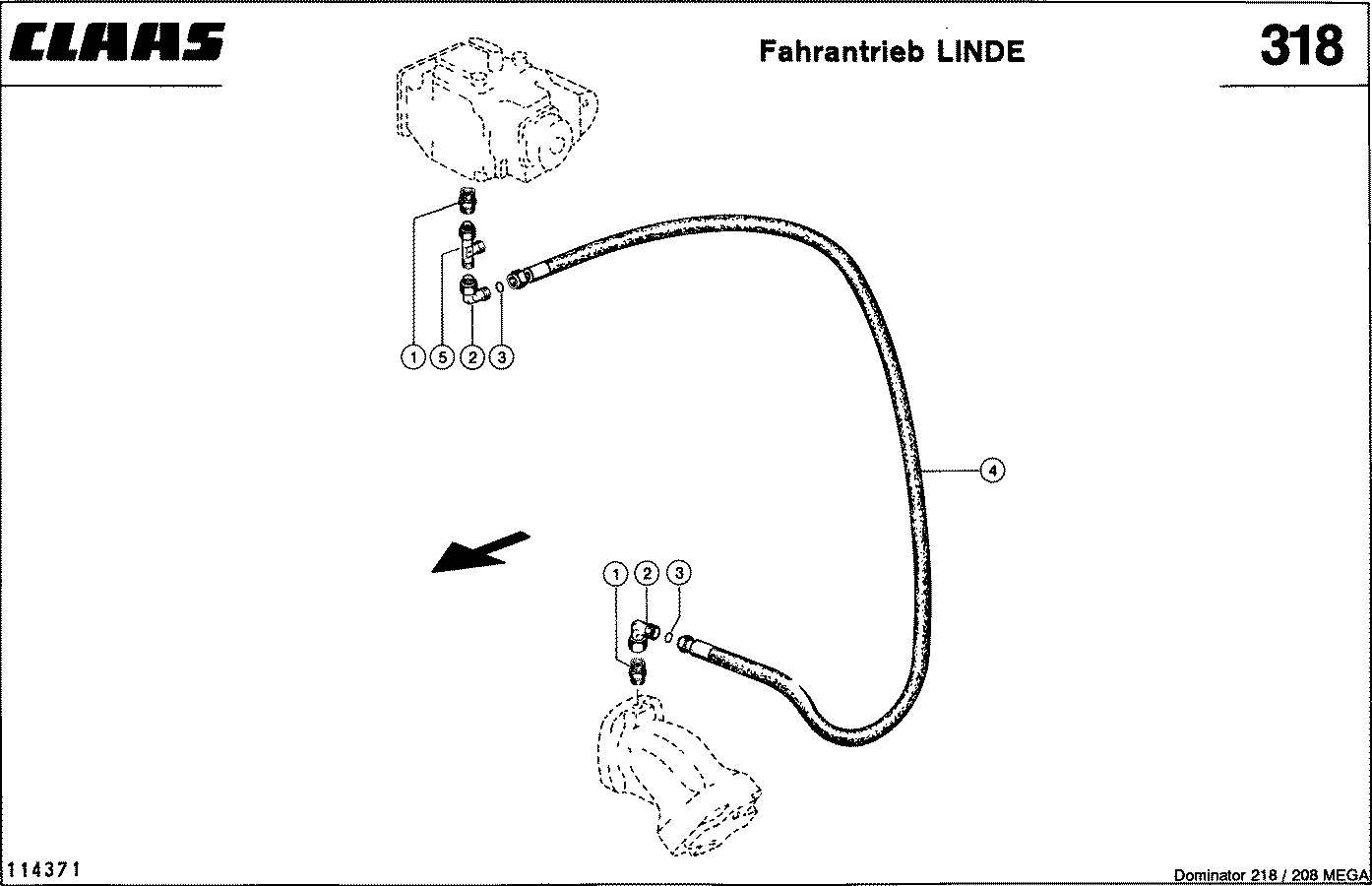 MEGA II - HYDRAULIKLEITUNGEN, FAHRANTRIEB -LINDE