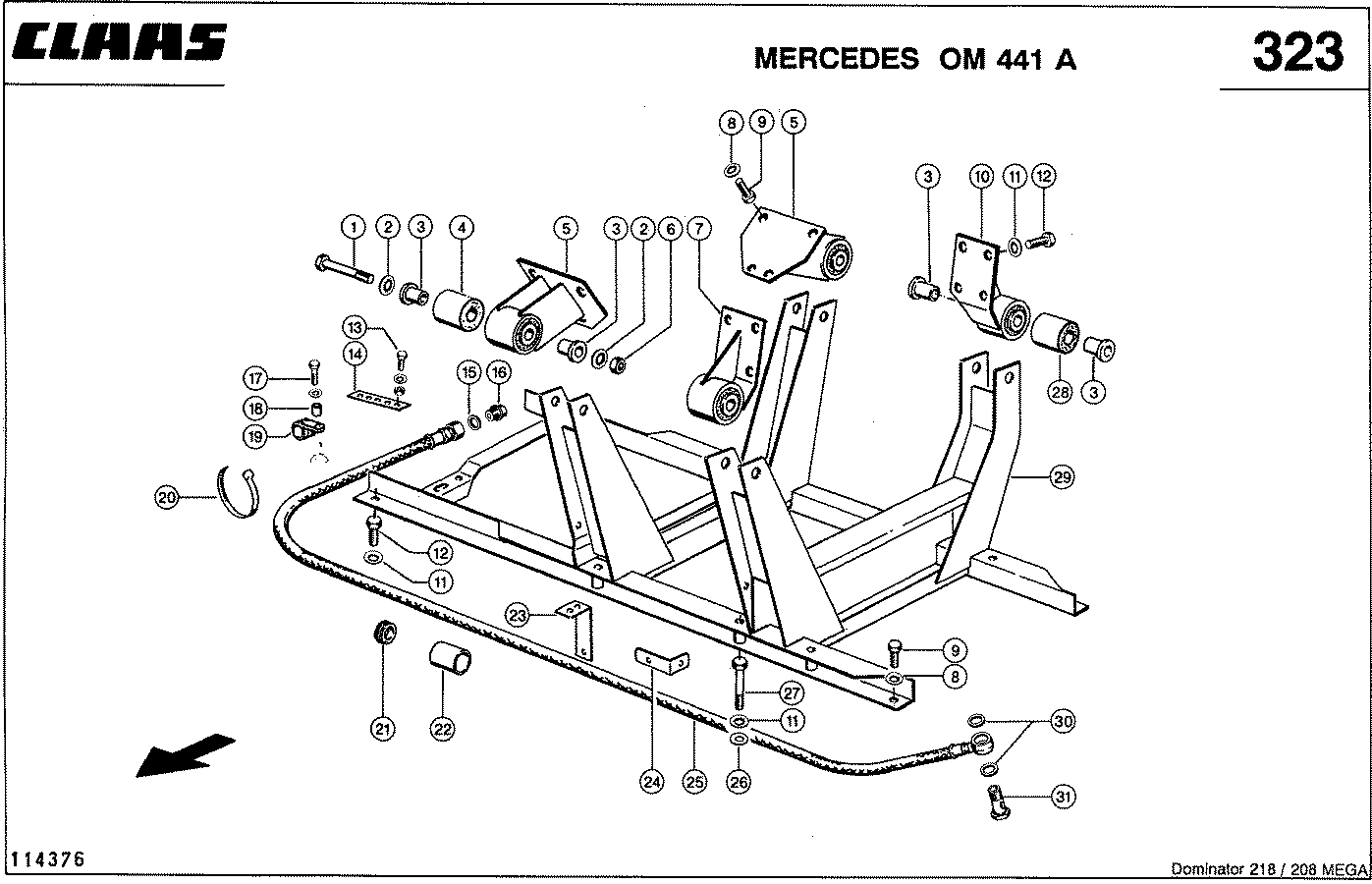 MEGA II - КОНСОЛЬ ДВИГАТЕЛЯ, MERCEDES OM 441 A