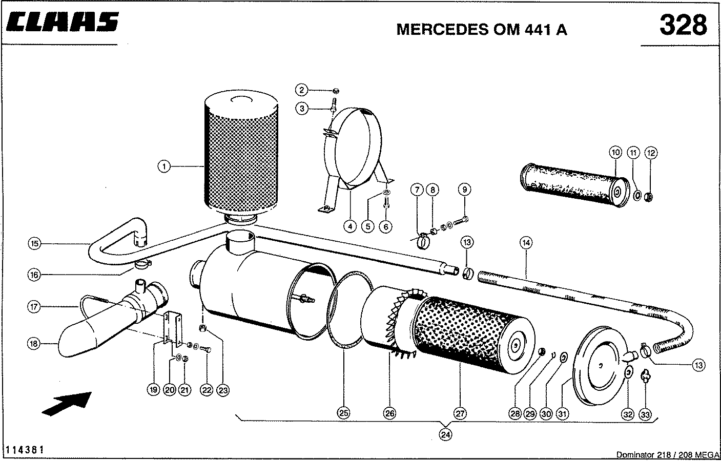 MEGA II - ВОЗДУШНЫЙ ФИЛЬТР, MERCEDES OM 441 A