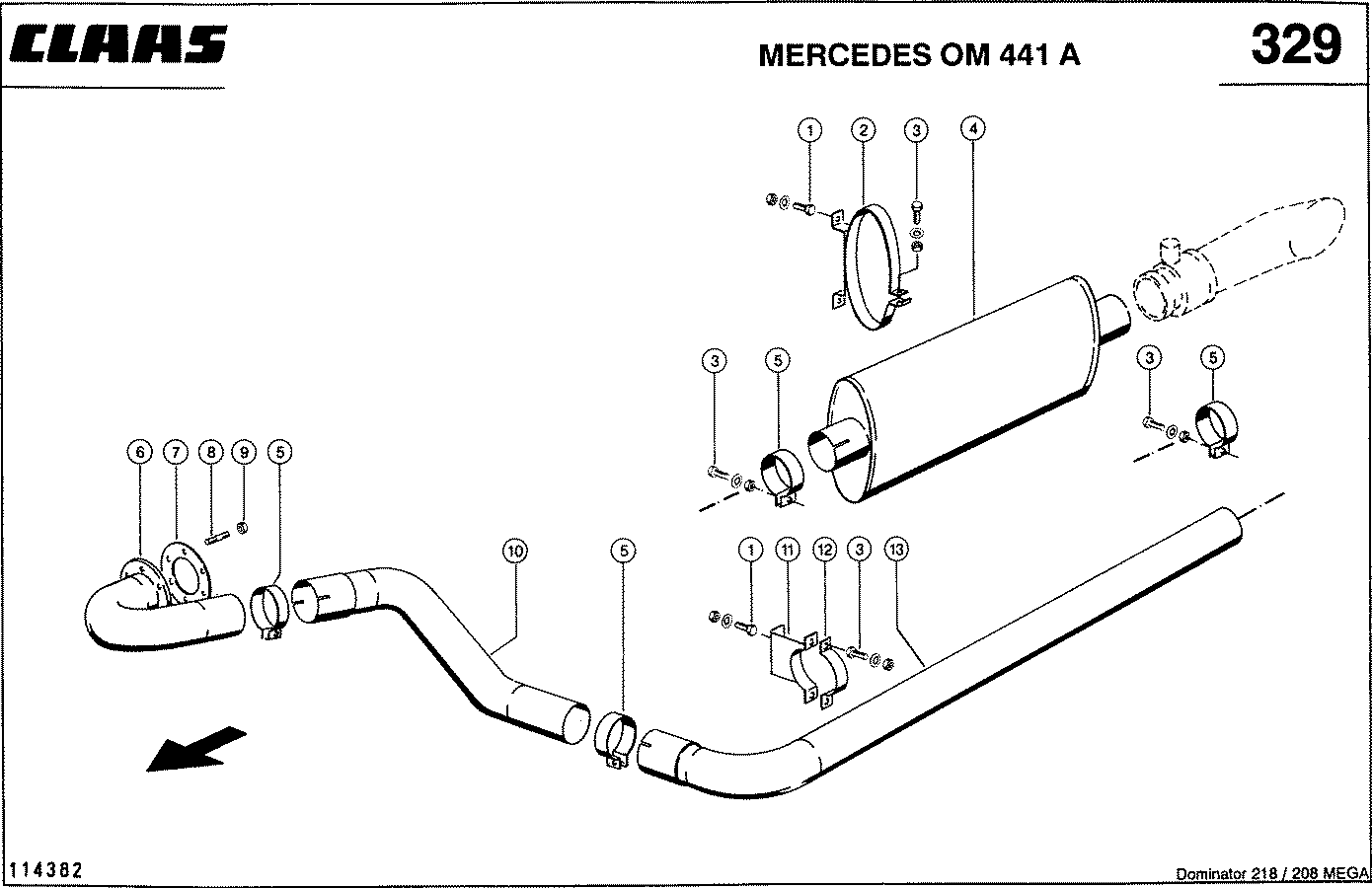 MEGA II - ВЫПУСКНАЯ СИСТЕМА, MERCEDES OM 441 A