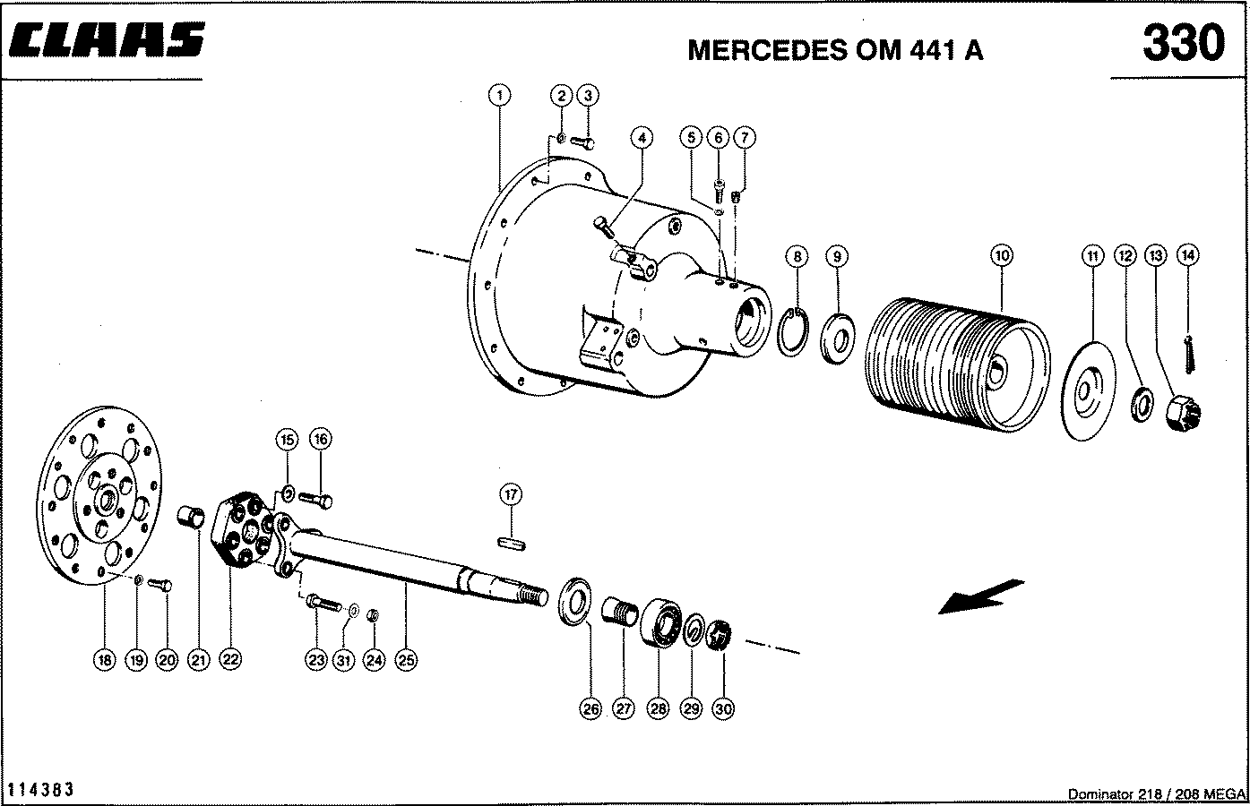 MEGA II - ОТБОР МОЩНОСТИ, MERCEDES OM 441 A
