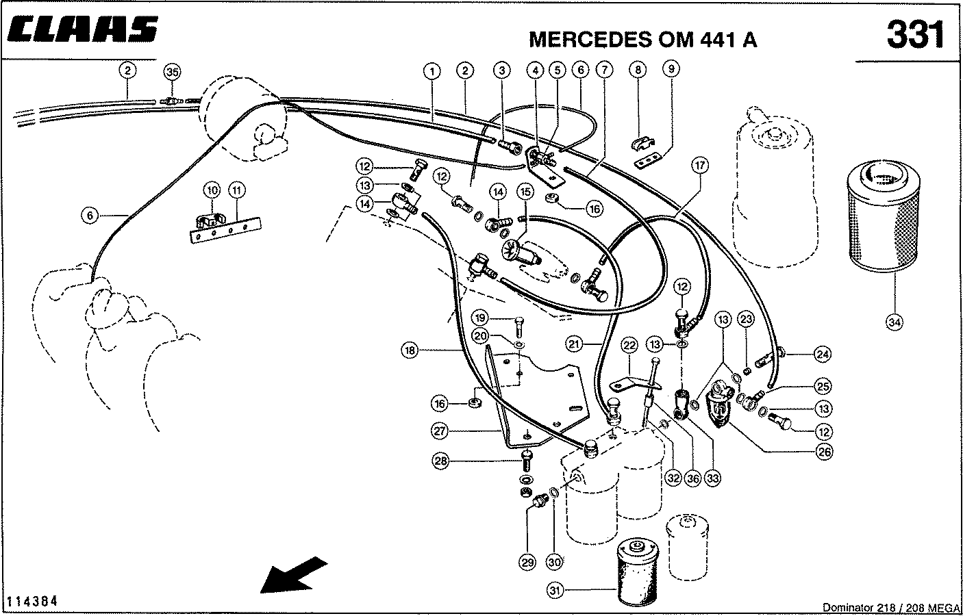 MEGA II - СИСТЕМА ПИТАНИЯ, MERCEDES OM 441 A