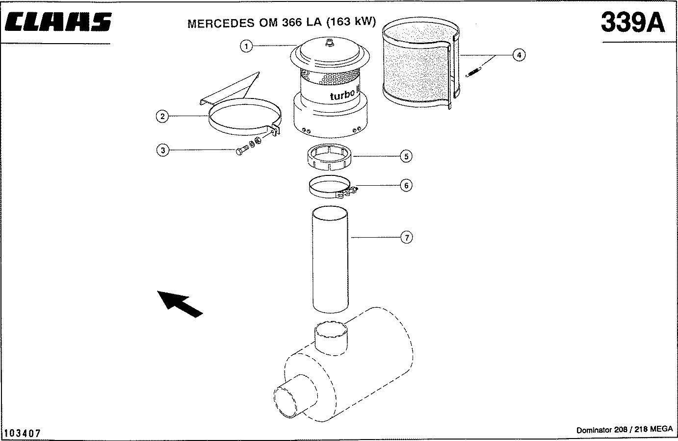 MEGA II - MERCEDES OM 366 LA (163 KW); ВОЗДУШНЫЙ ФИЛЬТР