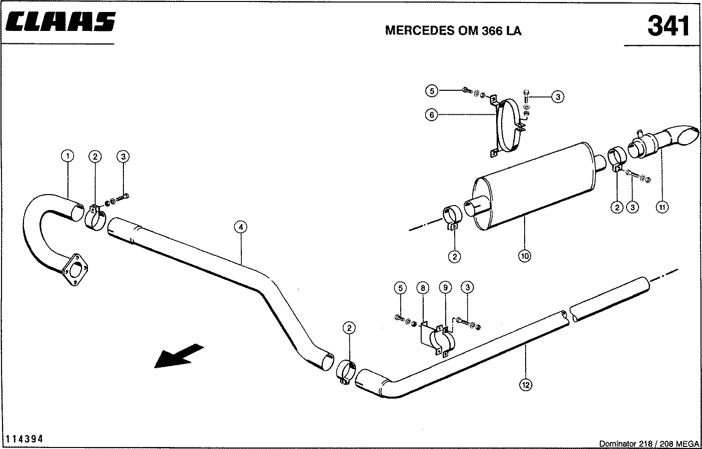 MEGA II - ВЫПУСКНАЯ СИСТЕМА, MERCEDES OM 366 LA
