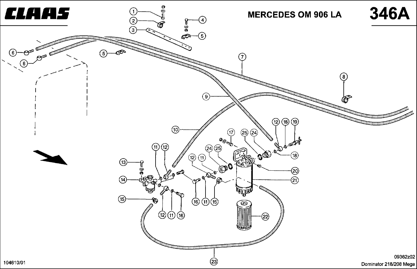 MEGA II - MERCEDES OM 906 LA; СИСТЕМА ПИТАНИЯ