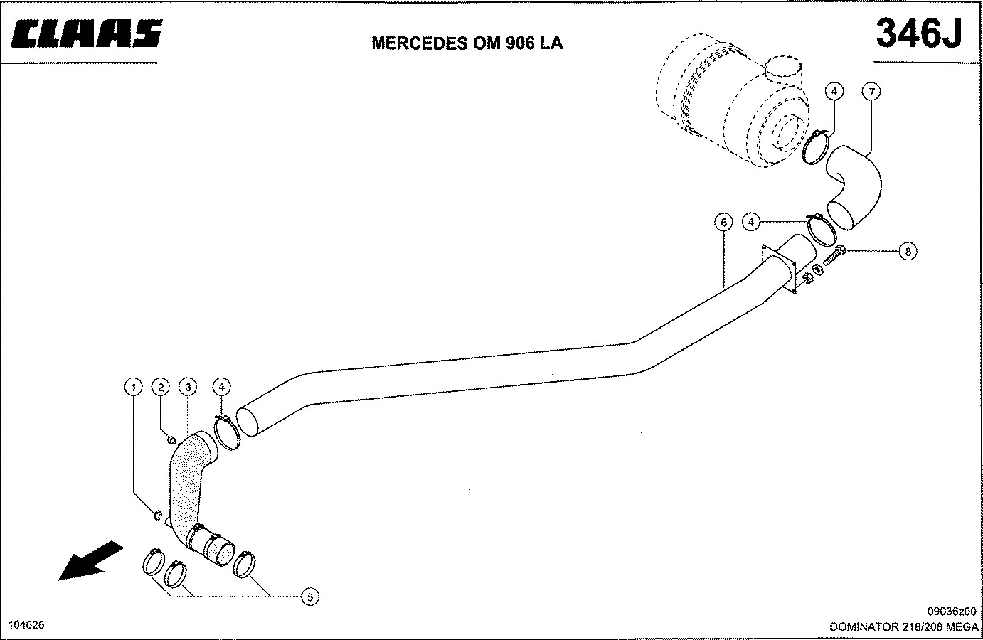 MEGA II - MERCEDES OM 906 LA; ФИЛЬТРАЦИЯ ВОЗДУХА