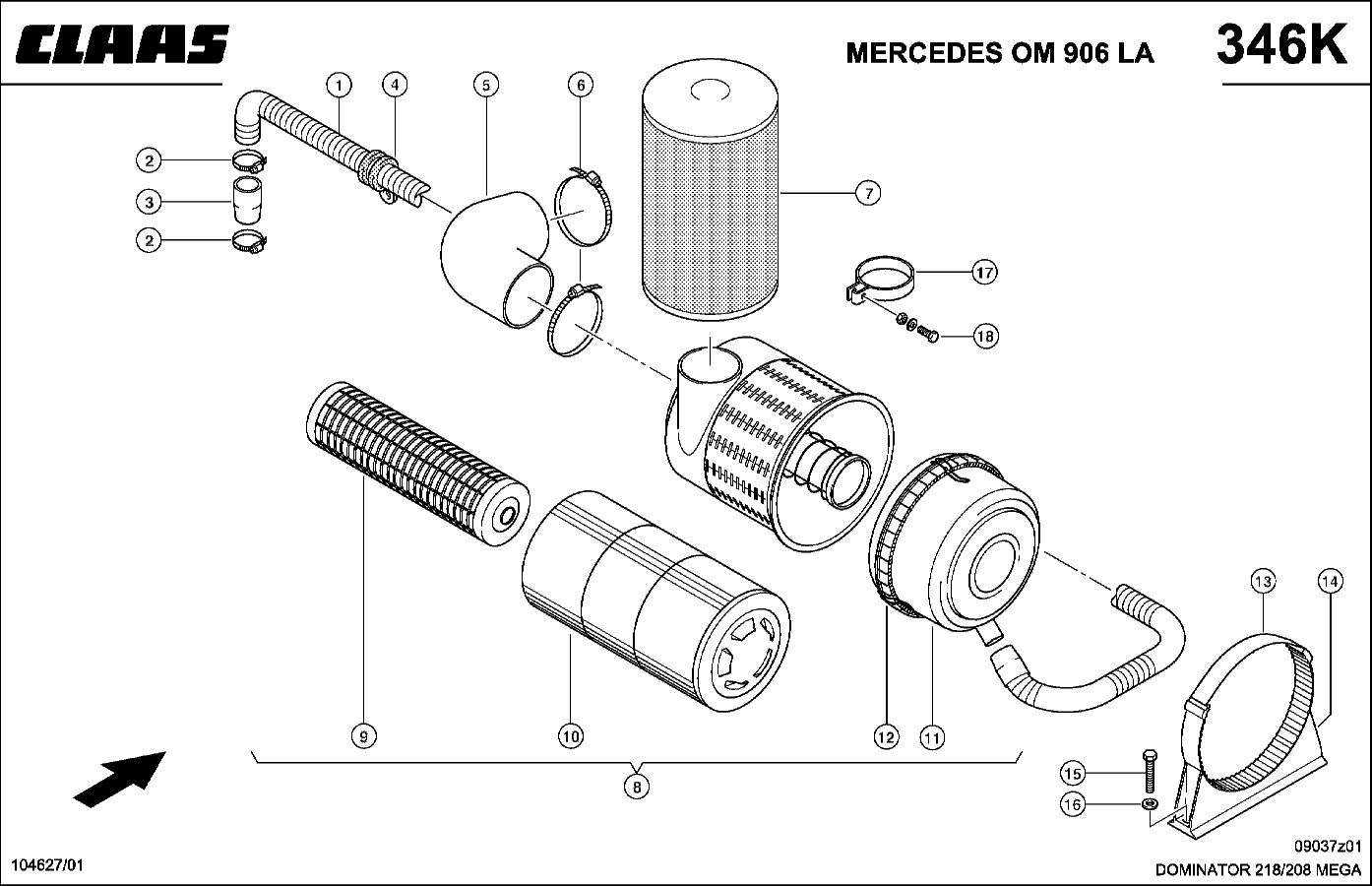 MEGA II - MERCEDES OM 906 LA; ВОЗДУШНЫЙ ФИЛЬТР