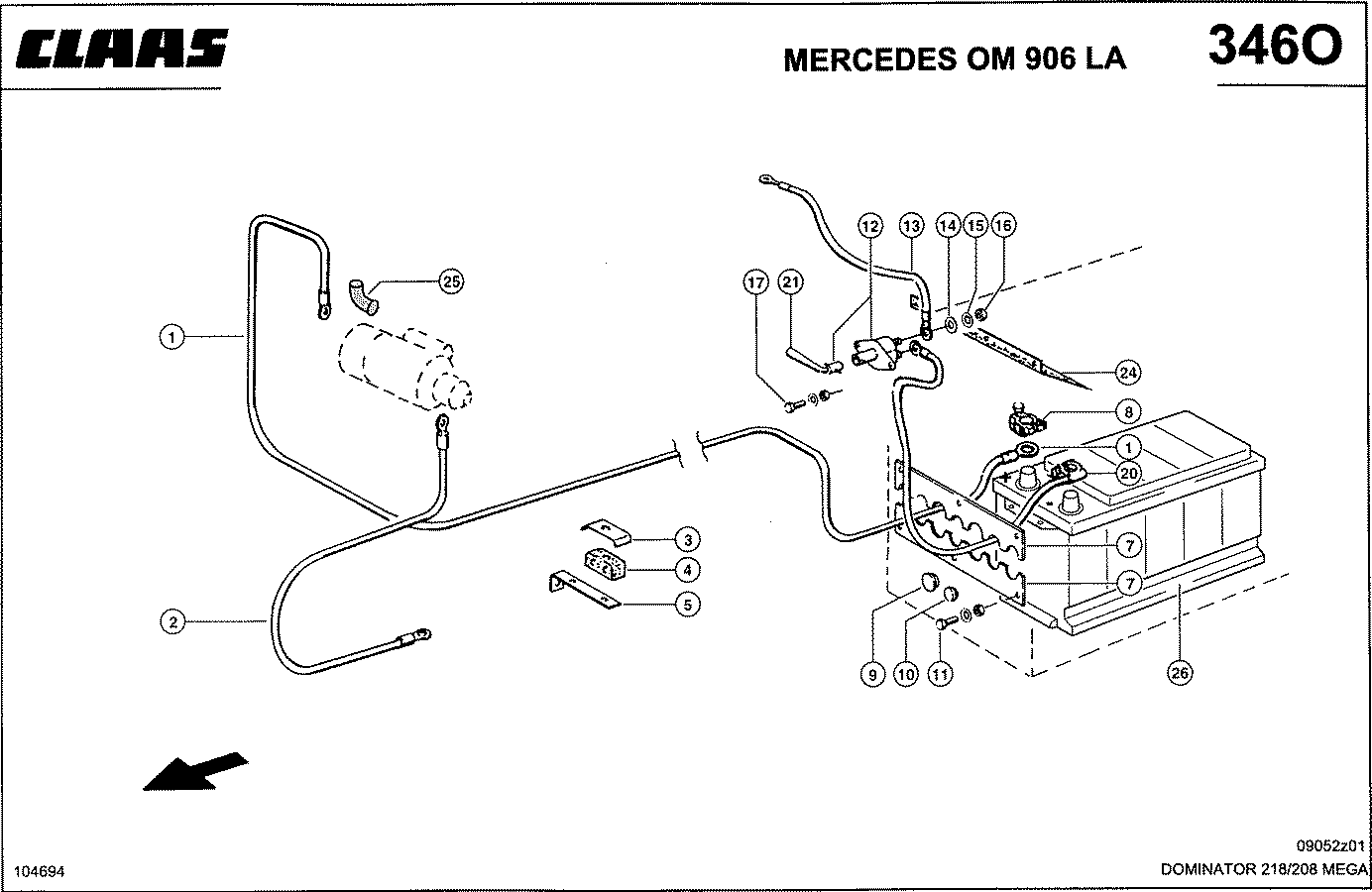 MEGA II - MERCEDES OM 906 LA; ЭЛЕКТРИКА ДВИГАТЕЛЯ