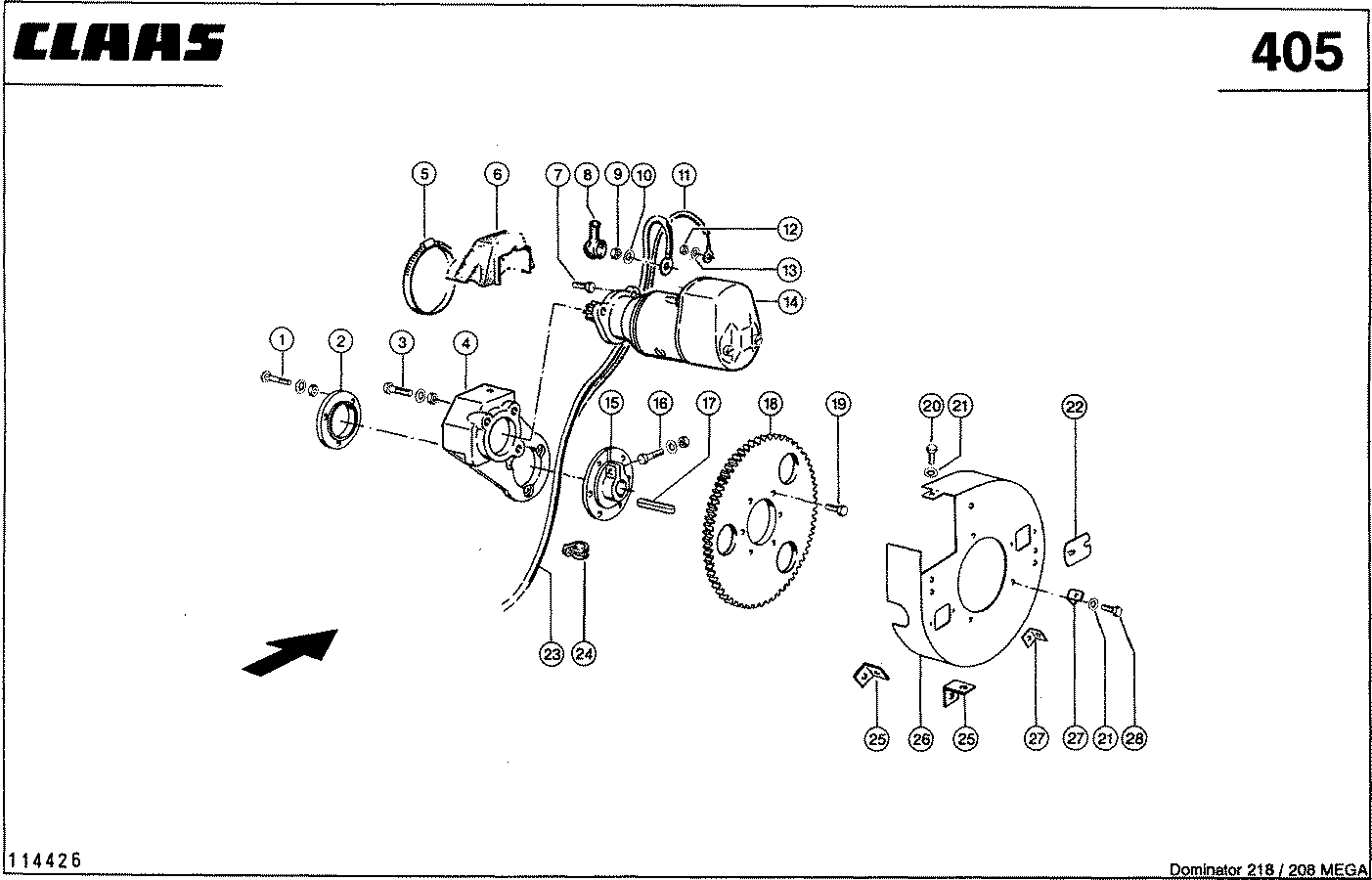MEGA II - SCHNEIDWERK - REVERSIERANTRIEB, VAR. 79